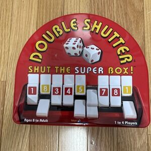 Double Shutter Shut the Super Box! Game Tin Case Complete Game Blue Orange